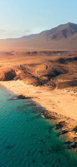 Lanzarote, Spain, bird's eye view Wallpaper 1125x2436