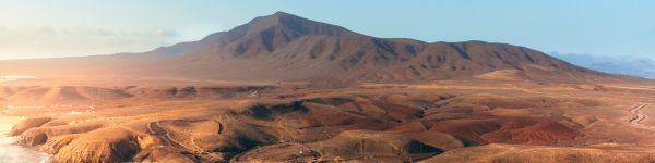 Lanzarote, Spain, bird's eye view Wallpaper 1590x400