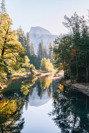 Yosemite Valley, USA, landscape Wallpaper 640x960