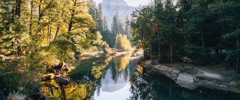 Yosemite Valley, USA, landscape Wallpaper 3440x1440