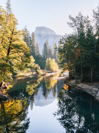 Yosemite Valley, USA, landscape Wallpaper 1668x2224