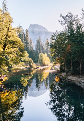 Yosemite Valley, USA, landscape Wallpaper 1640x2360
