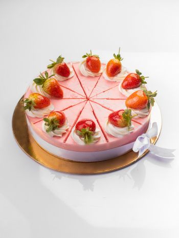 strawberry pie, cake, sweetness Wallpaper 1620x2160