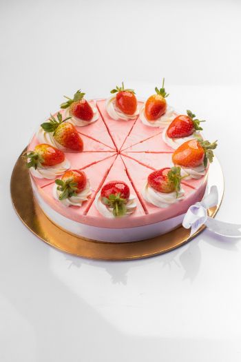 strawberry pie, cake, sweetness Wallpaper 640x960