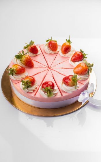 strawberry pie, cake, sweetness Wallpaper 1752x2800