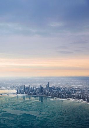 Chicago, USA, bird's eye view Wallpaper 1640x2360