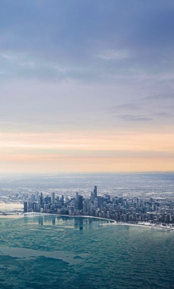 Chicago, USA, bird's eye view Wallpaper 1200x2000