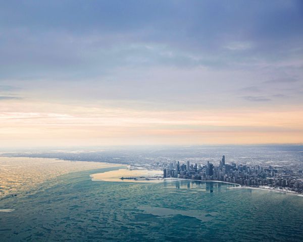 Chicago, USA, bird's eye view Wallpaper 1280x1024