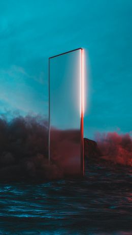 3D, abstraction, glass Wallpaper 750x1334