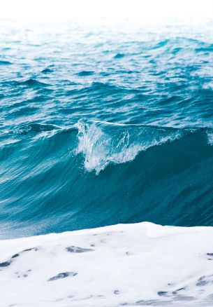 sea waves, azure Wallpaper 1640x2360