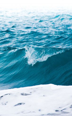 sea waves, azure Wallpaper 1600x2560