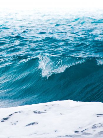 sea waves, azure Wallpaper 1620x2160