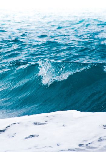 sea waves, azure Wallpaper 1668x2388