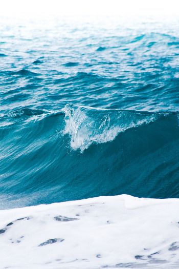 sea waves, azure Wallpaper 640x960
