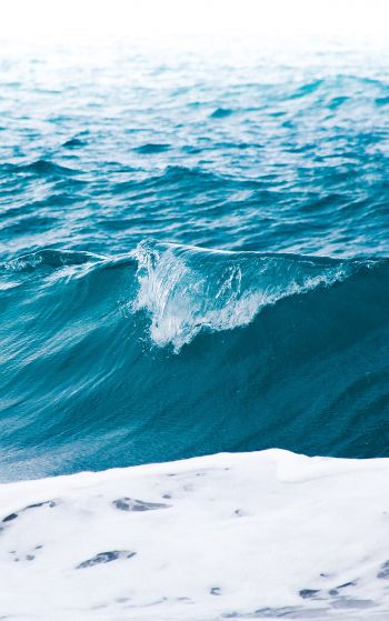 sea waves, azure Wallpaper 1752x2800