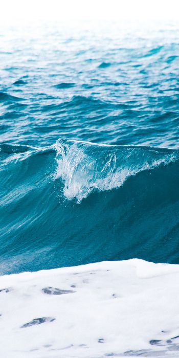 sea waves, azure Wallpaper 720x1440
