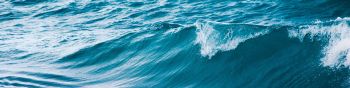 sea waves, azure Wallpaper 1590x400