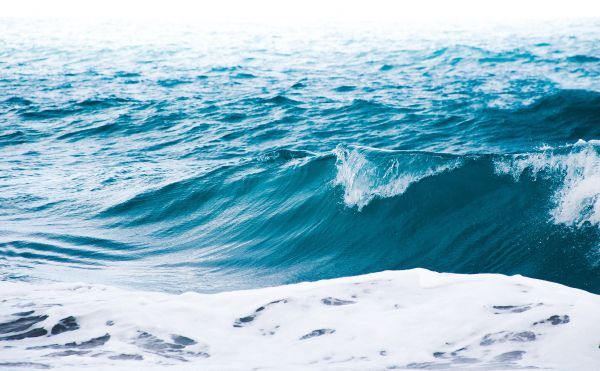 sea waves, azure Wallpaper 5472x3391