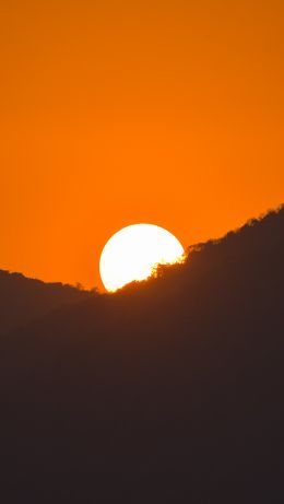 sunset, sun, evening Wallpaper 640x1136