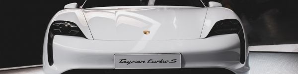 Обои 1590x400 Porsche Taycan Turbo S, спортивная машина