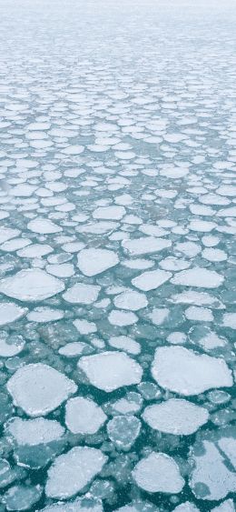 frozen lake, ice, winter Wallpaper 1080x2340