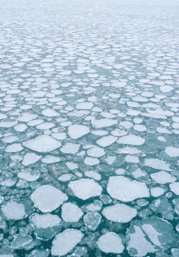 Обои 1668x2388 замерзшее озеро, лед, зима