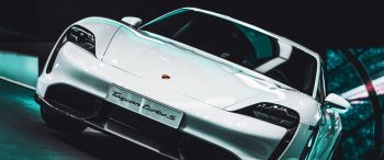 Porsche Taycan Turbo S, sports car Wallpaper 3440x1440