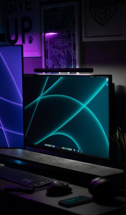computer, monitor, dark Wallpaper 600x1024