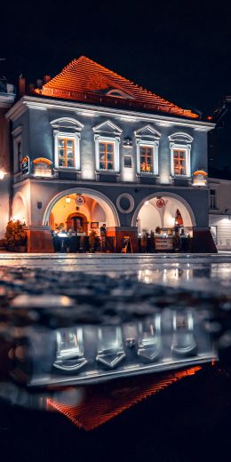 Kielce, Poland, night city Wallpaper 720x1440