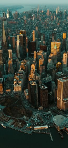 New York, USA, bird's eye view Wallpaper 1080x2340