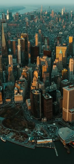 New York, USA, bird's eye view Wallpaper 1080x2400
