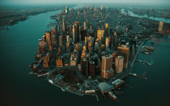 New York, USA, bird's eye view Wallpaper 2560x1600