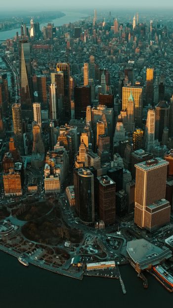 New York, USA, bird's eye view Wallpaper 1080x1920