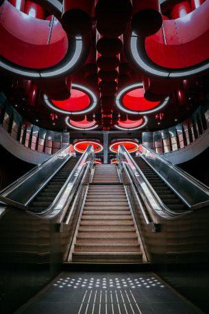 escalator, Brussels, Belgium Wallpaper 4000x6000