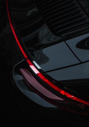 Porsche, black wallpaper Wallpaper 1668x2388