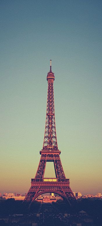 Обои 1080x2400 Эйфелева башня, Париж, Франция
