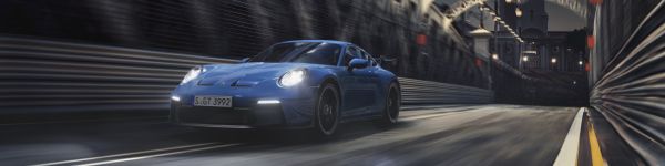 Porsche 911 GT3, sports car Wallpaper 1590x400