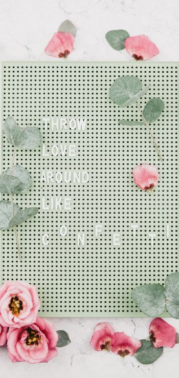 Valentine's day, valentine, flower arrangement Wallpaper 1440x3040