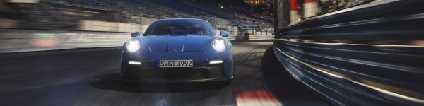 Porsche 911 GT3, sports car Wallpaper 1590x400