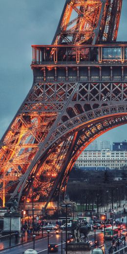 eiffel tower, Paris, France Wallpaper 720x1440