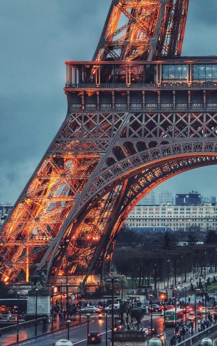 eiffel tower, Paris, France Wallpaper 1752x2800