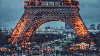 Обои 1920x1080 Эйфелева башня, Париж, Франция