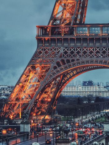 Обои 1668x2224 Эйфелева башня, Париж, Франция