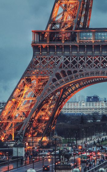 Обои 800x1280 Эйфелева башня, Париж, Франция
