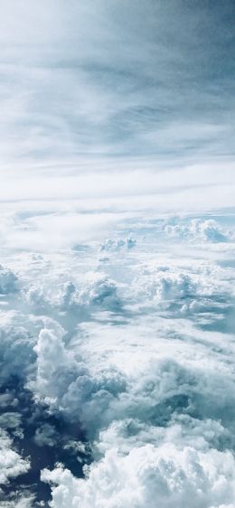 Обои 828x1792 облака, вид сверху