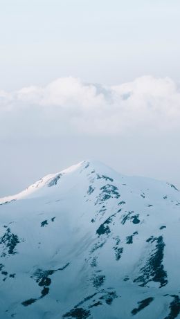 mountains, sky, snow Wallpaper 640x1136