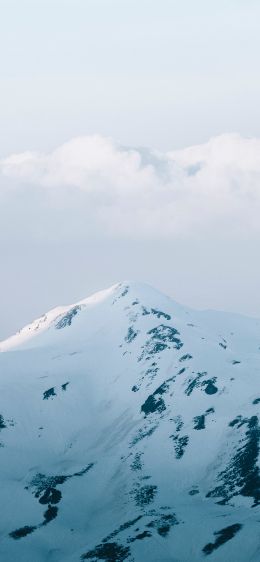 mountains, sky, snow Wallpaper 1284x2778