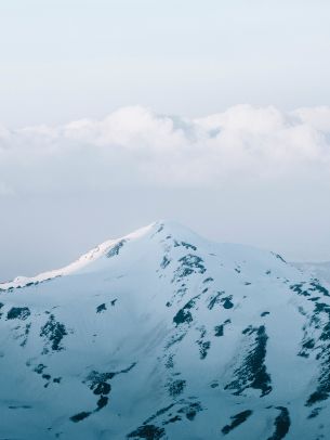 mountains, sky, snow Wallpaper 2048x2732