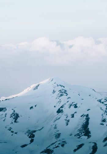 mountains, sky, snow Wallpaper 1640x2360