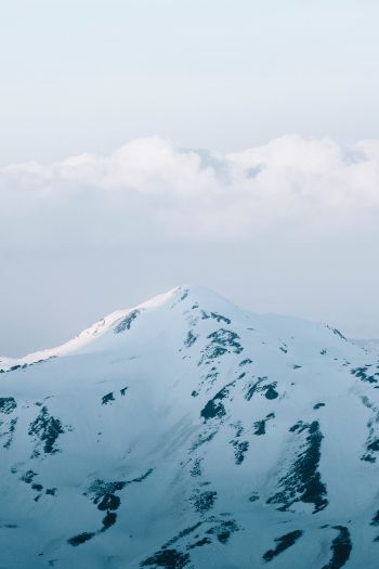 mountains, sky, snow Wallpaper 640x960